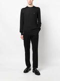 Versace embroidered wool-blend knit sweater