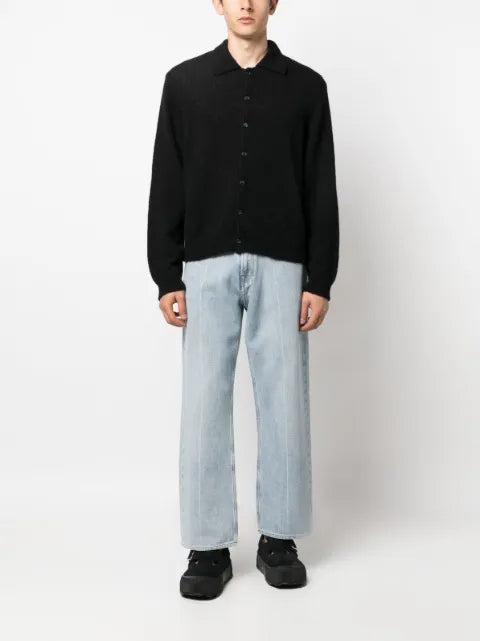 OUR LEGACY Evening Polo fine-knit cardigan