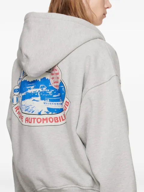 RHUDE Automobile Club logo-print zip-up hoodie