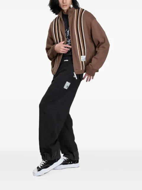 Maison MIHARA YASUHIRO Bedwin striped zip-up cardigan