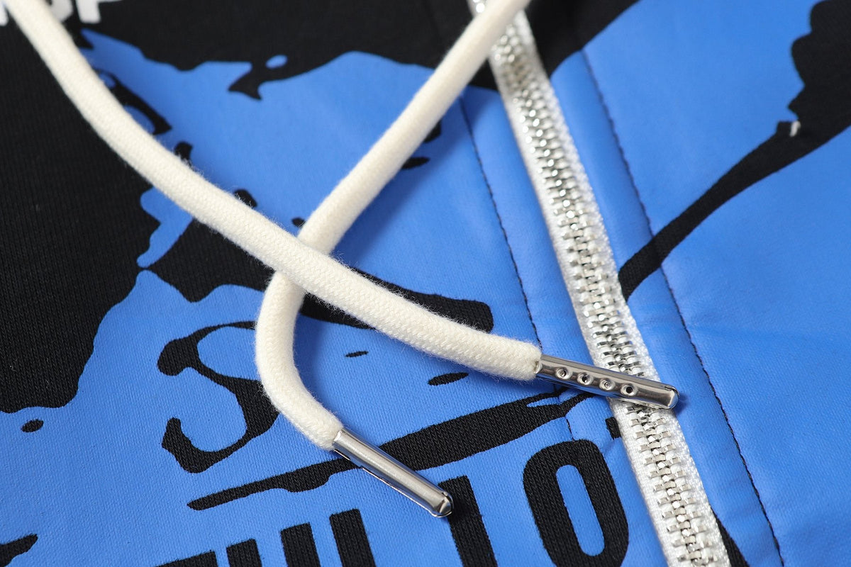 THAT'S A AWFUL LOT OF COUGH SYRUP Rising Star Graphic Zip Hoodie & Sweatpants Matching Set